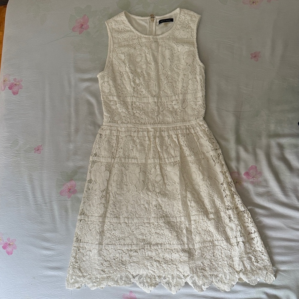 Tommy Hilfiger elegant White Lace Sleeveless Dress